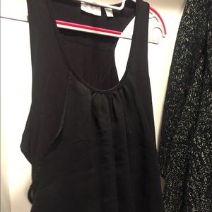 Black racer back blouse